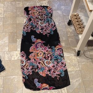 Express Black and Multicolor Dress